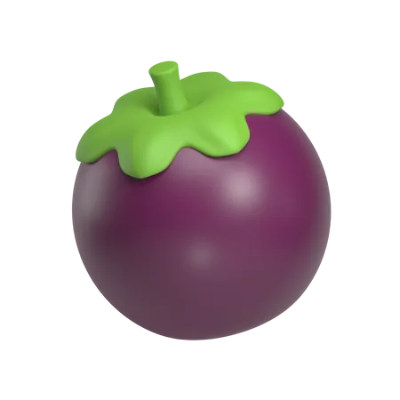 Mangostán  3D Icon