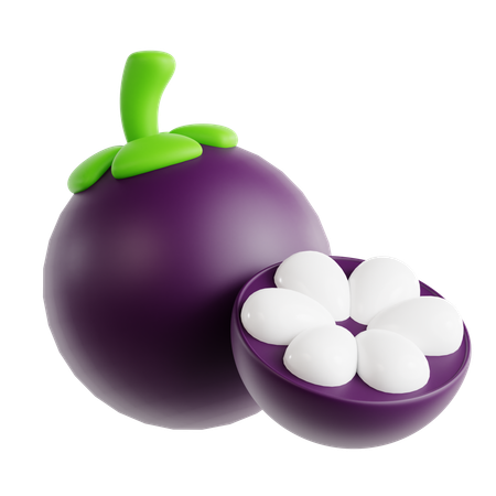 Mangostan-Frucht  3D Icon