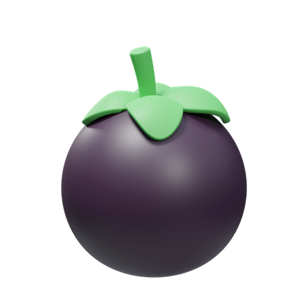 Mangostan-Frucht  3D Illustration