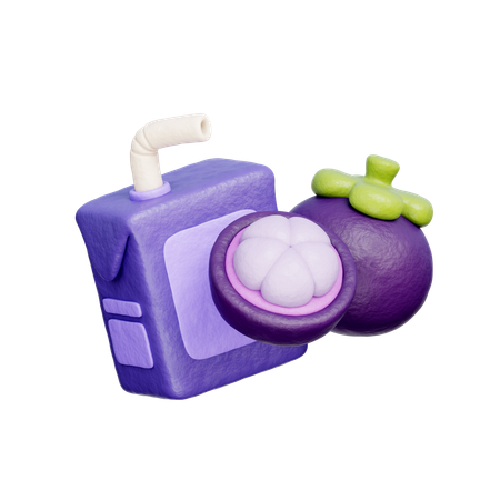 Mangostan-Saft-Box  3D Icon