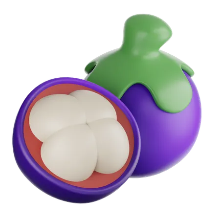 Mangostão  3D Icon