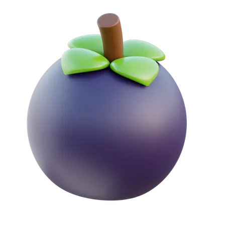 Mangosteen  3D Icon