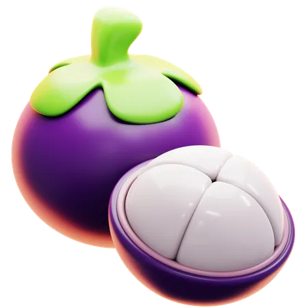 Mangosteen  3D Icon