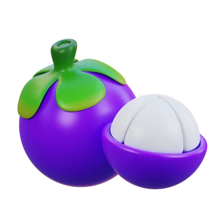 Mangosteen  3D Icon