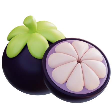 Mangosteen  3D Icon