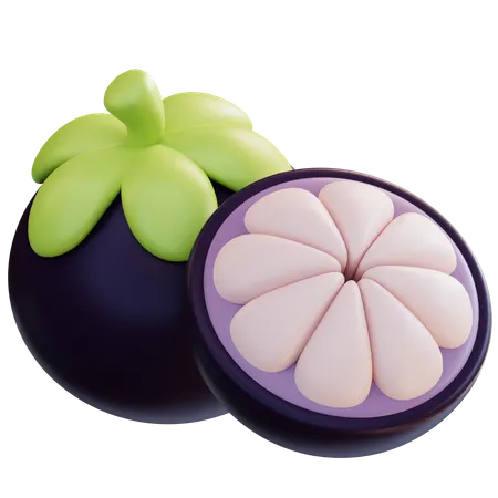 Mangosteen  3D Icon