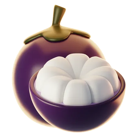 Mangosteen  3D Icon