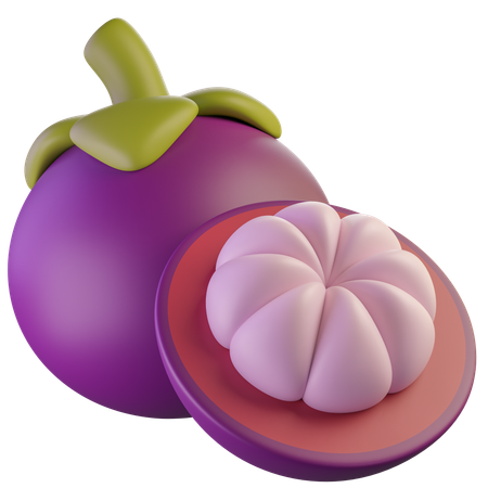 Mangosteen  3D Icon