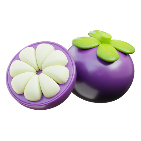 Mangosteen  3D Icon