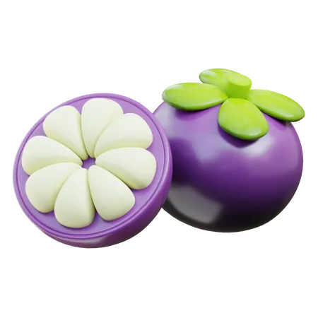 Mangosteen  3D Icon