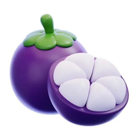 Mangosteen  3D Icon