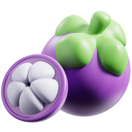 Mangosteen  3D Icon