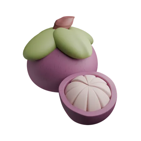 Mangosteen  3D Icon