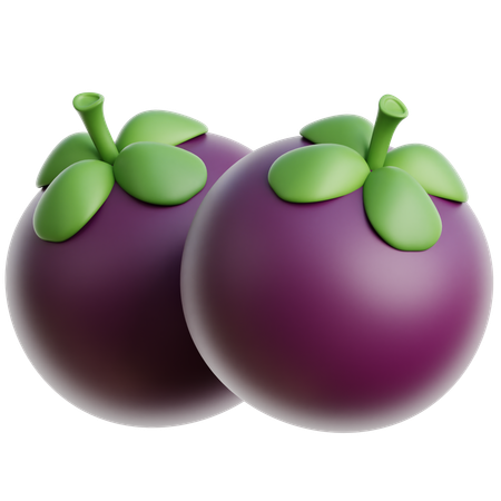 Mangosteen  3D Icon