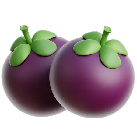 Mangosteen  3D Icon
