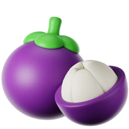 Mangosteen  3D Icon