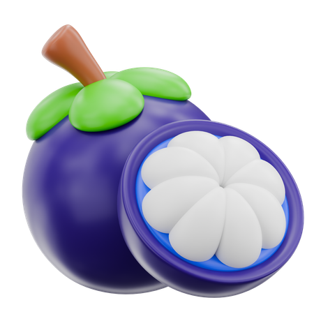 Mangosteen  3D Icon