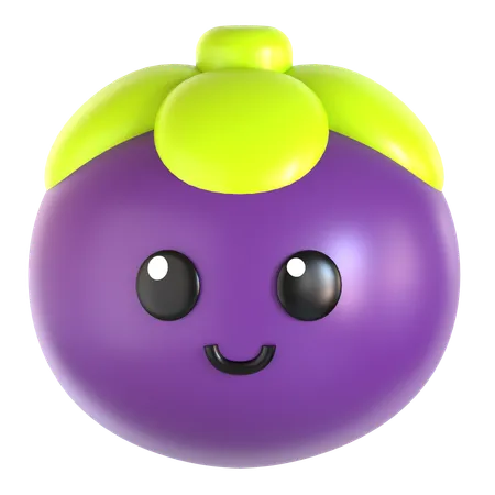 Mangosteen  3D Icon