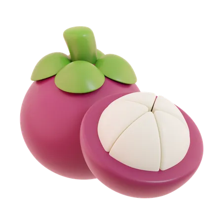 Mangosteen  3D Icon