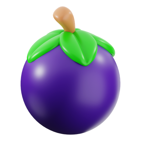 Mangosteen  3D Icon