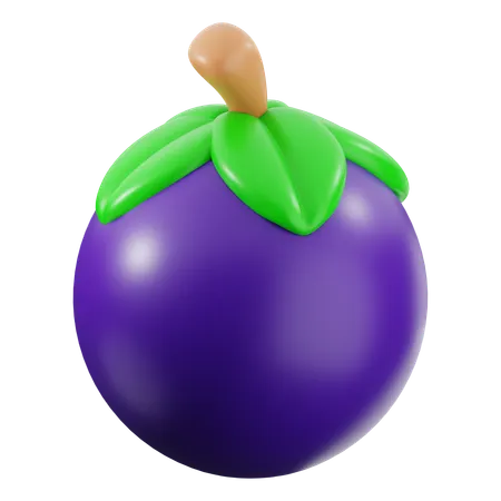 Mangosteen  3D Icon