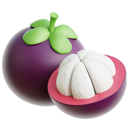 Mangosteen  3D Icon