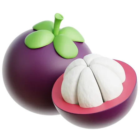 Mangosteen  3D Icon