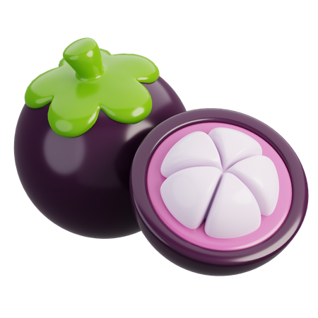 Mangosteen  3D Icon