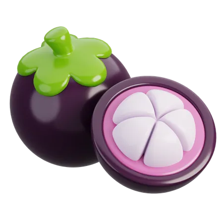 Mangosteen  3D Icon