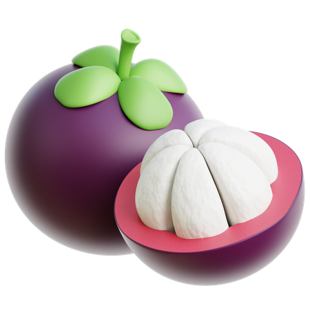Mangosteen  3D Icon