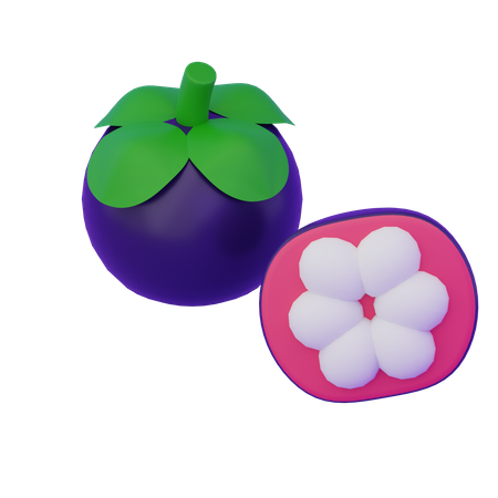 Mangosteen  3D Illustration