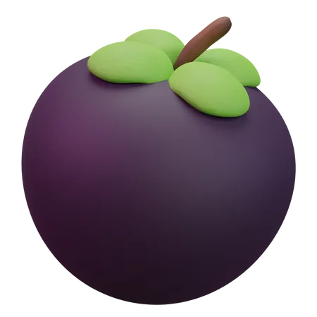Mangosteen 3D Icon