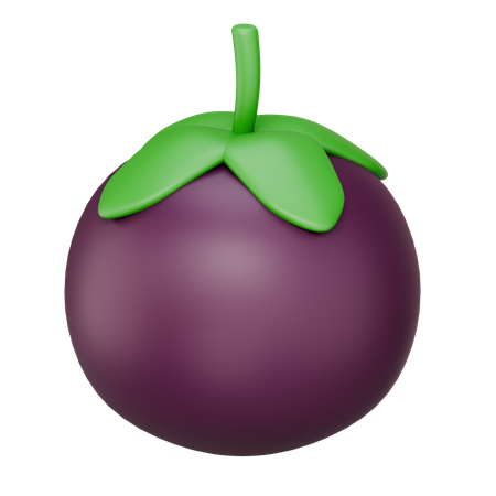 Mangosteen Fruit  3D Icon