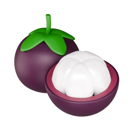 Mangosteen Fruit  3D Icon