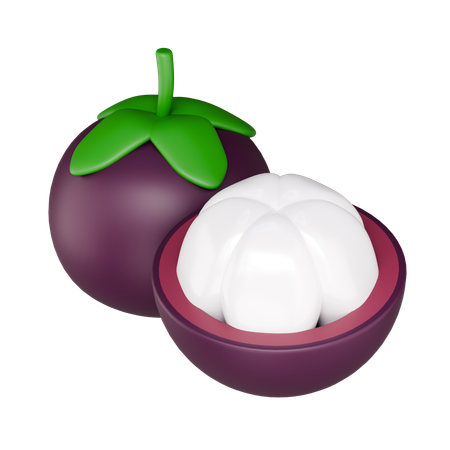 Mangosteen Fruit  3D Icon