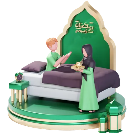 3 D Charakter Ramadan Illustration 3D Illustration