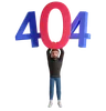 Mann hält 404-Fehler