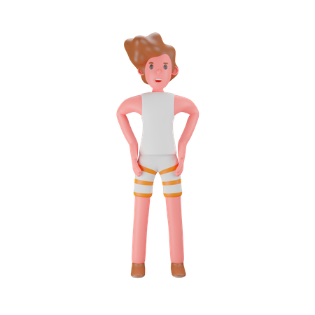 Mann im Urlaub mit Shorts  3D Icon