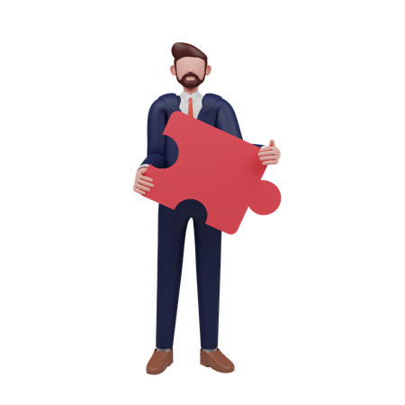 Mann macht Geschäftslösung  3D Icon