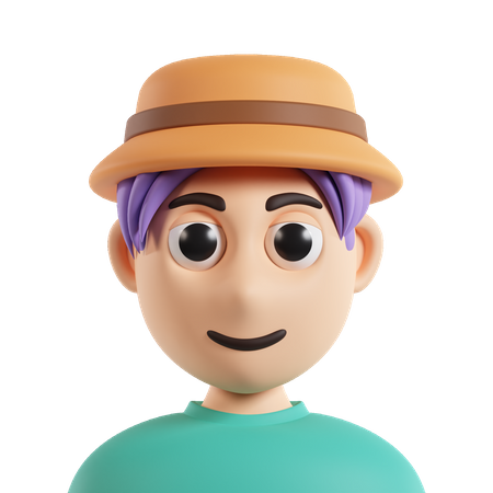 Mann mit Hut  3D Icon