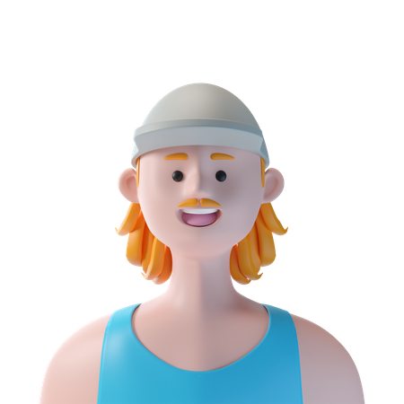 Mann mit Mütze  3D Icon