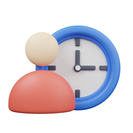 Mann mit Uhr  3D Icon