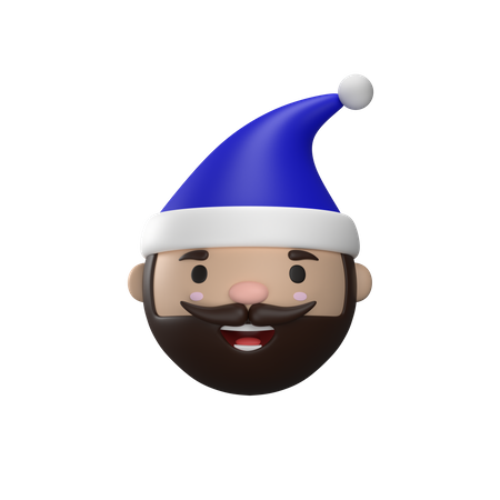 Mann mit Weihnachtsmütze  3D Illustration
