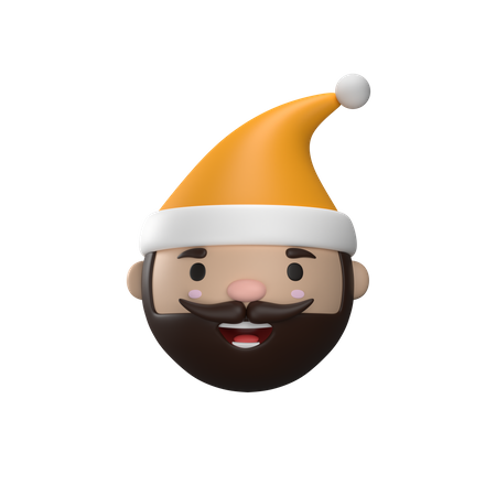 Mann mit Weihnachtsmütze  3D Illustration