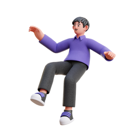 Mann schwebt in der Luft  3D Illustration