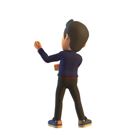 Mann tanzt  3D Illustration