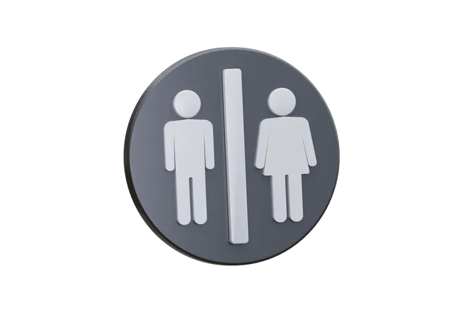 Toilette für Männer und Frauen  3D Icon