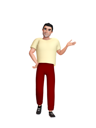 Mann zeigt auf etwas  3D Icon