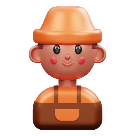 Männer Bauer  3D Icon