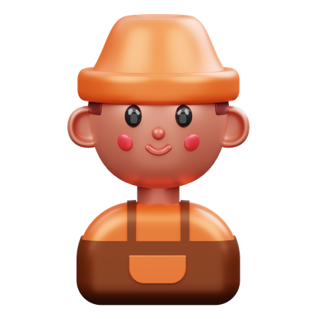 Männer Bauer  3D Emoji